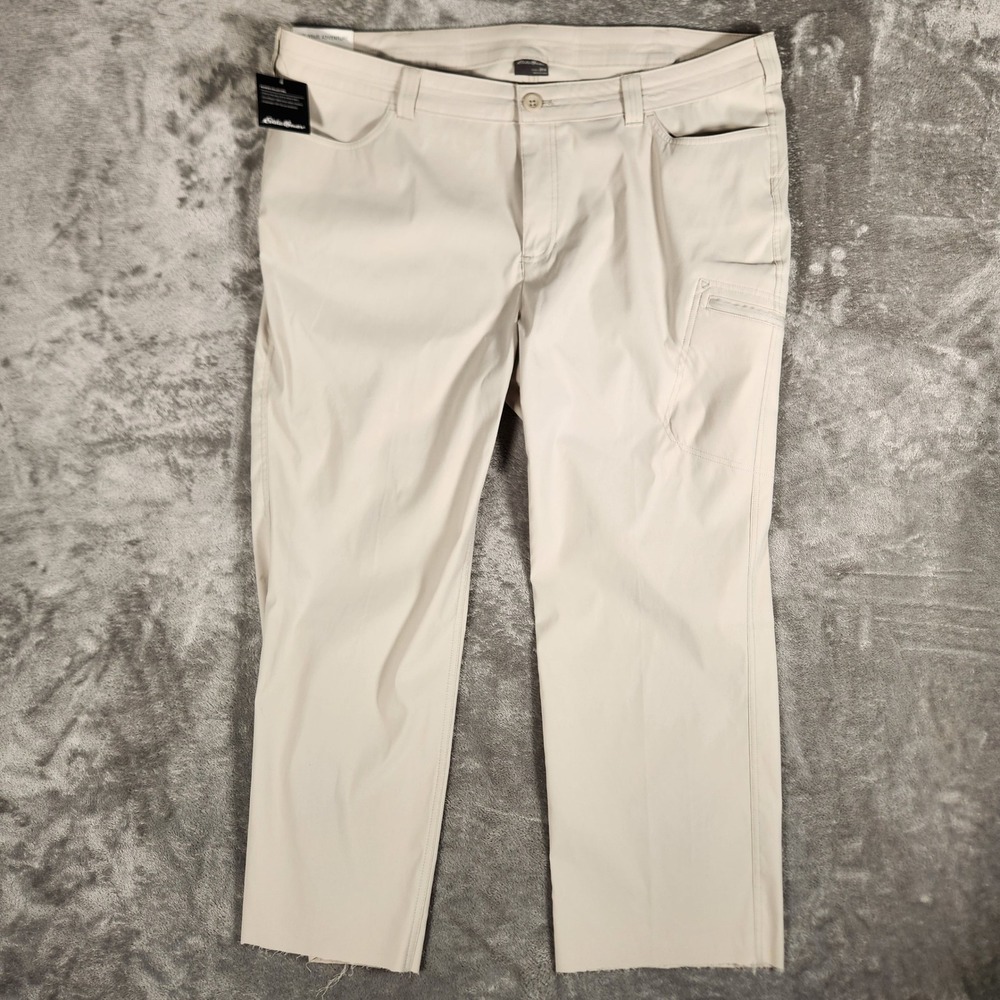 Eddie Bauer Rainier Pant Women 20W Pumice Stretch UPF 50 Outdoor Hiking UNHEMMED